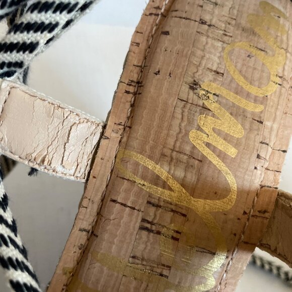 Sam Edelman Trey Beaded Lace-Up Espadrille Wedge Sandals - Picture 8 of 10